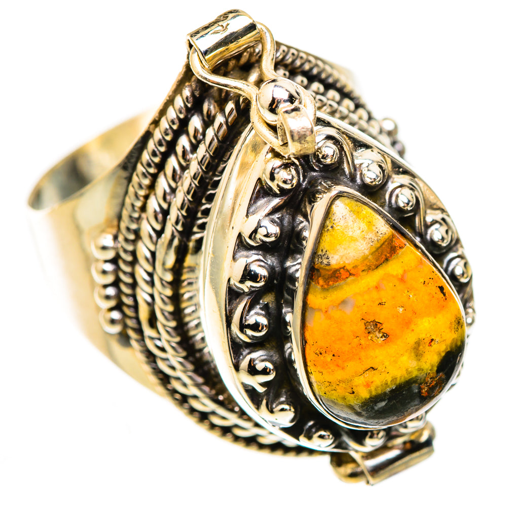 Bumble Bee Jasper Rings handcrafted by Anasilvercos - RING123627 - Photo 2