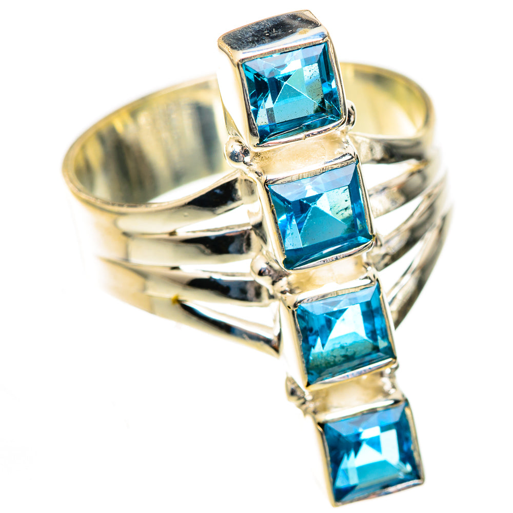 Swiss Blue Topaz Rings handcrafted by Anasilvercos - RING123629 - Photo 2
