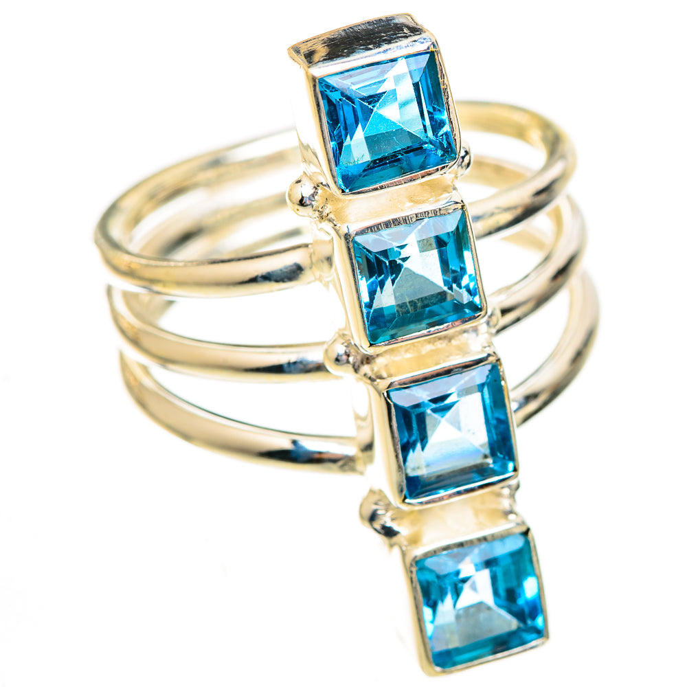 Swiss Blue Topaz Rings handcrafted by Anasilvercos - RING123674 - Photo 2