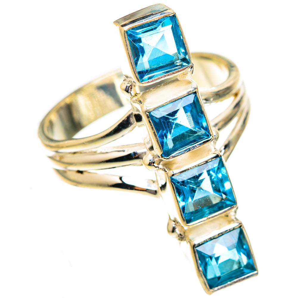 Swiss Blue Topaz Rings handcrafted by Anasilvercos - RING123689 - Photo 2