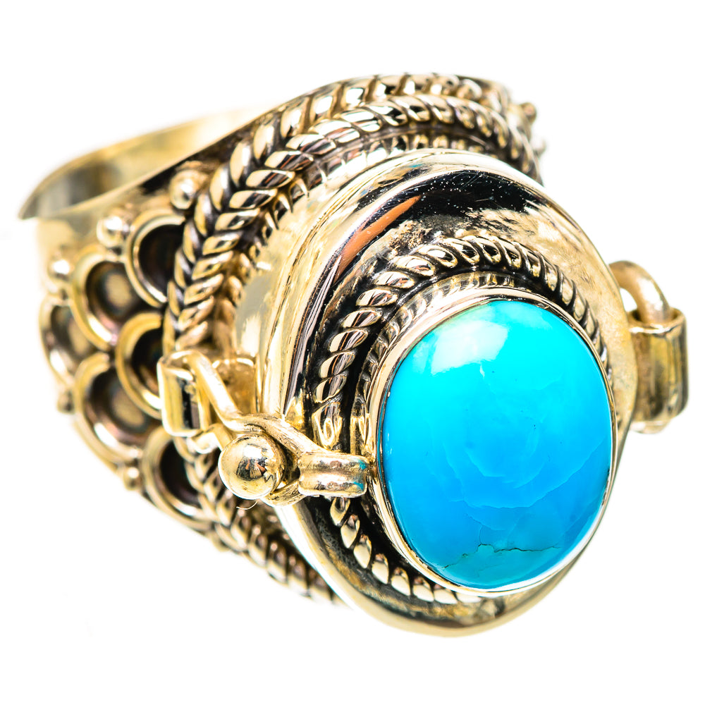 Sleeping Beauty Turquoise Rings handcrafted by Anasilvercos - RING123718 - Photo 2