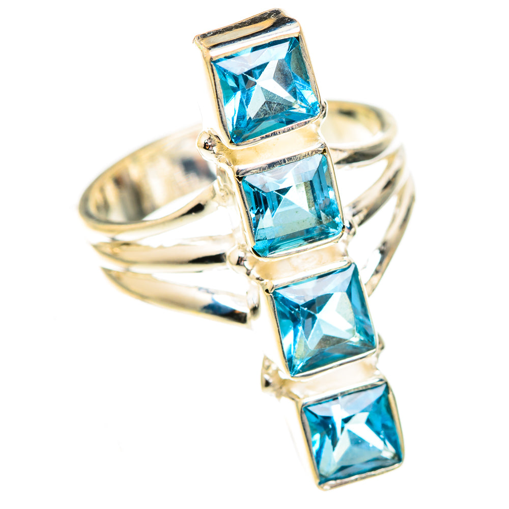 Swiss Blue Topaz Rings handcrafted by Anasilvercos - RING123719 - Photo 2