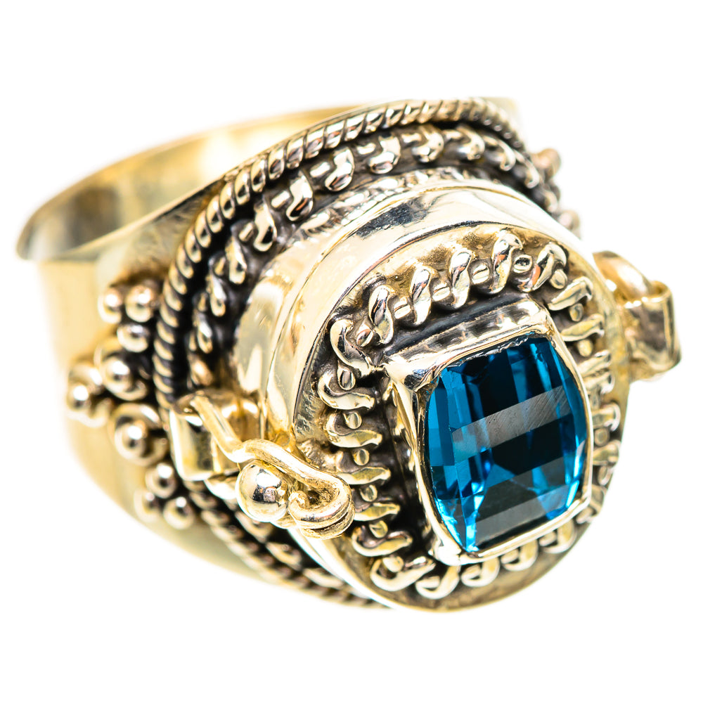 Swiss Blue Topaz Rings handcrafted by Anasilvercos - RING123733 - Photo 2