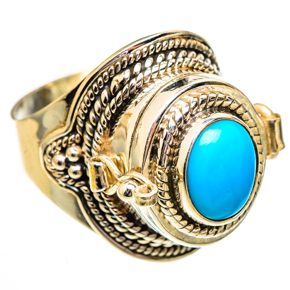 Sleeping Beauty Turquoise Rings handcrafted by Anasilvercos - RING123748 - Photo 2