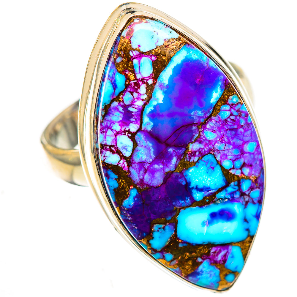 Purple Copper Composite Turquoise Rings handcrafted by Anasilvercos - RING123751 - Photo 2