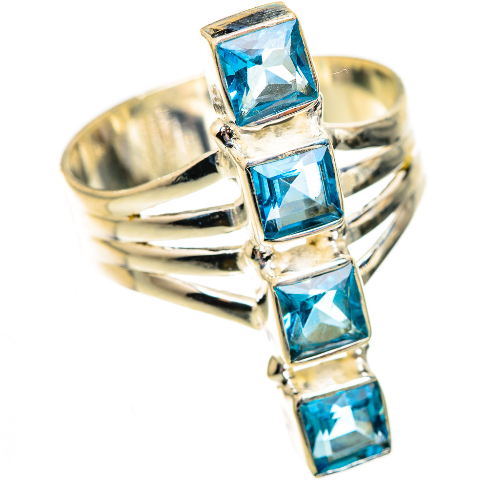 Swiss Blue Topaz Rings handcrafted by Anasilvercos - RING123759 - Photo 2