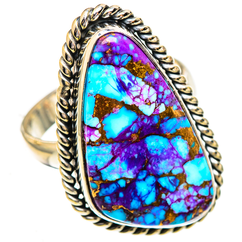 Purple Copper Composite Turquoise Rings handcrafted by Anasilvercos - RING123763 - Photo 2