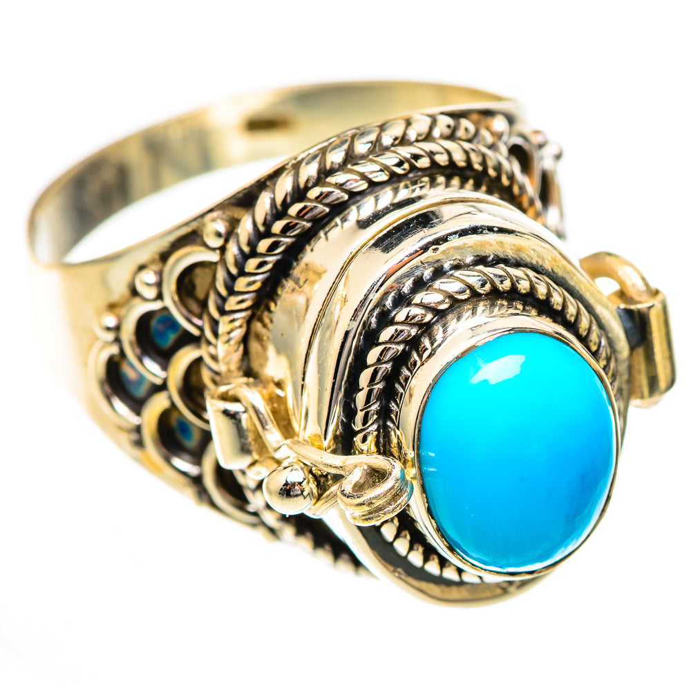 Sleeping Beauty Turquoise Rings handcrafted by Anasilvercos - RING123766 - Photo 2