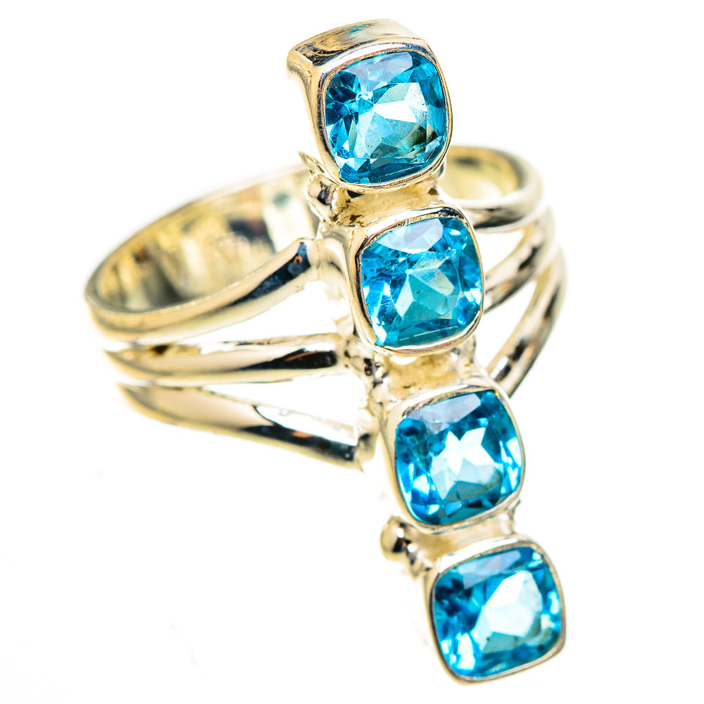 Swiss Blue Topaz Rings handcrafted by Anasilvercos - RING123780 - Photo 2
