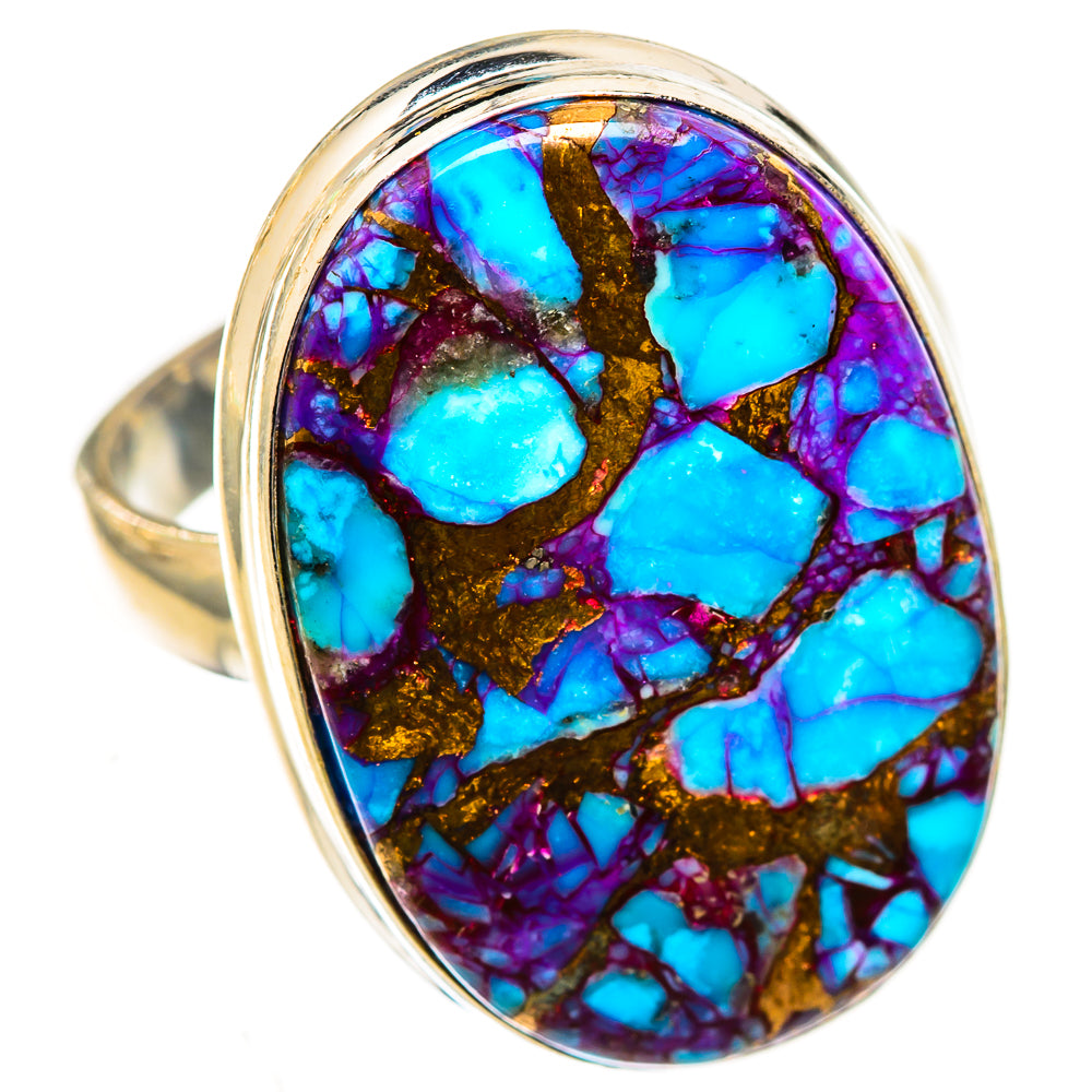 Purple Copper Composite Turquoise Rings handcrafted by Anasilvercos - RING123797 - Photo 2