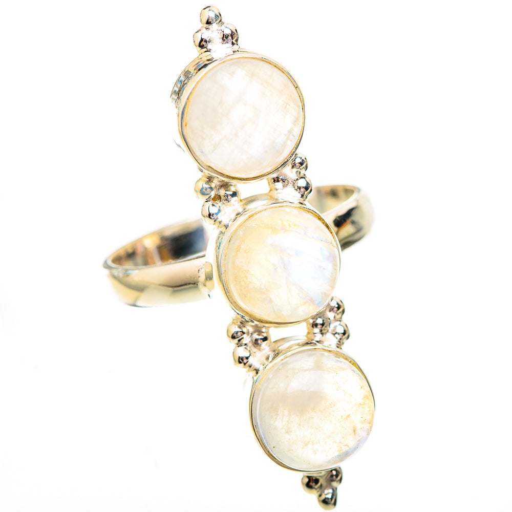 Rainbow Moonstone Rings handcrafted by Anasilvercos - RING123845 - Photo 2