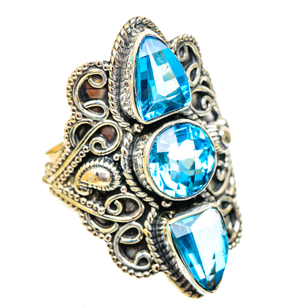 Swiss Blue Topaz Rings handcrafted by Anasilvercos - RING123864 - Photo 2