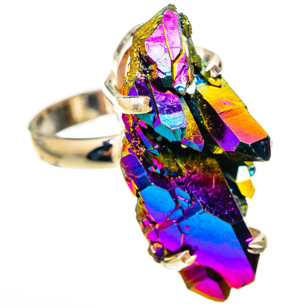 Titanium Sunshine Druzy Rings handcrafted by Anasilvercos - RING123871 - Photo 2