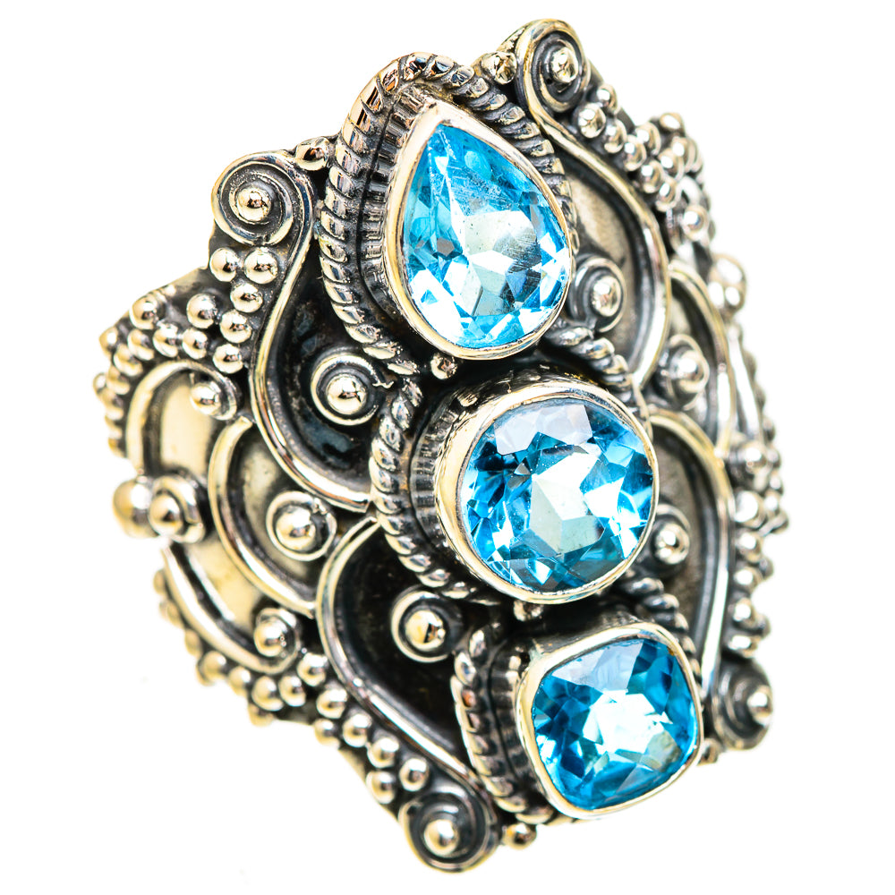 Swiss Blue Topaz Rings handcrafted by Anasilvercos - RING123879 - Photo 2
