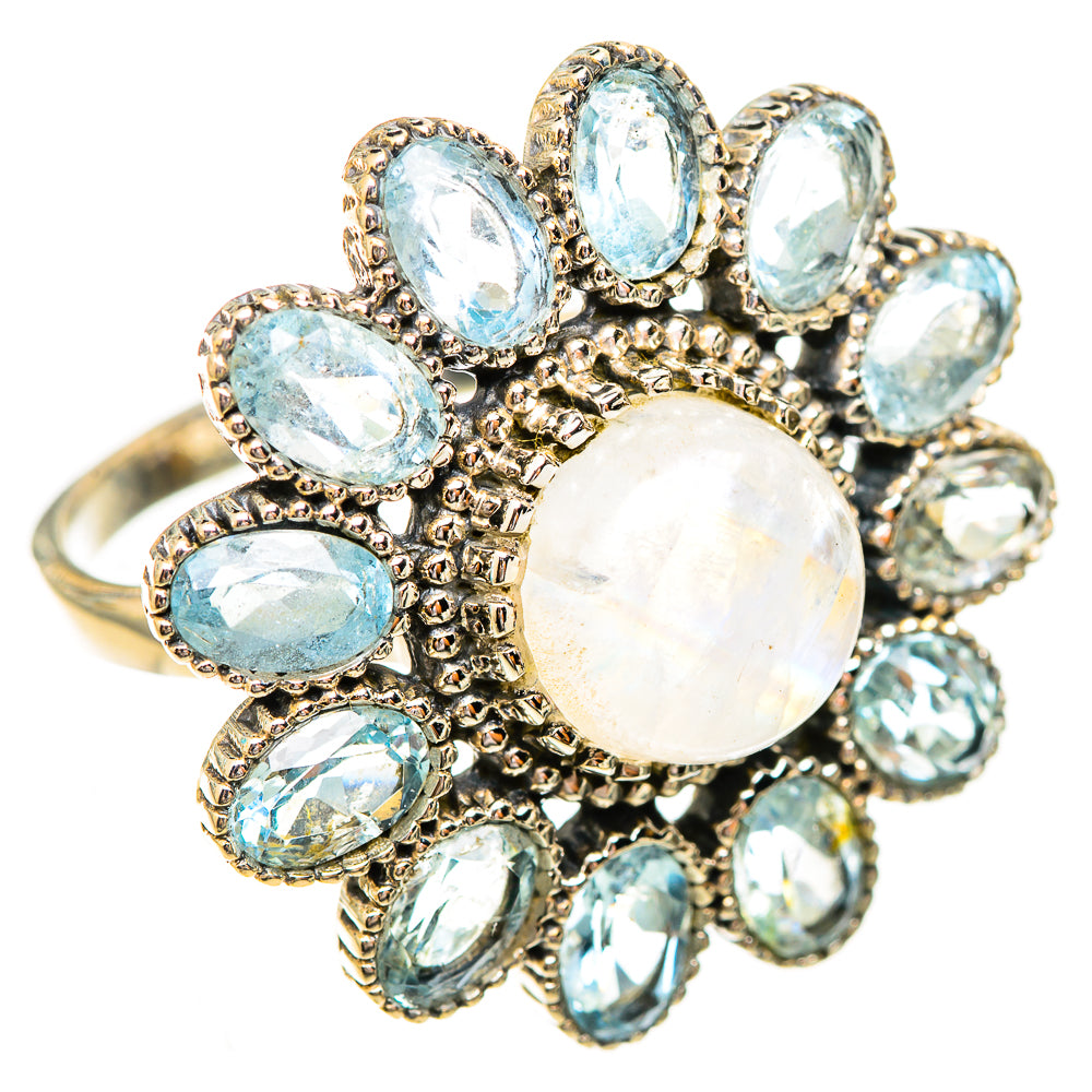 Rainbow Moonstone Rings handcrafted by Anasilvercos - RING123880 - Photo 2