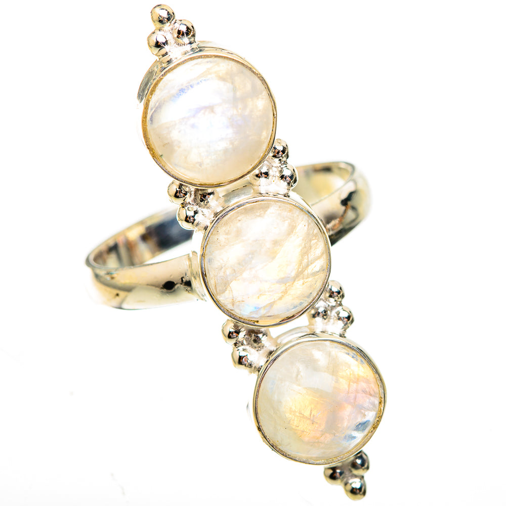 Rainbow Moonstone Rings handcrafted by Anasilvercos - RING123886 - Photo 2