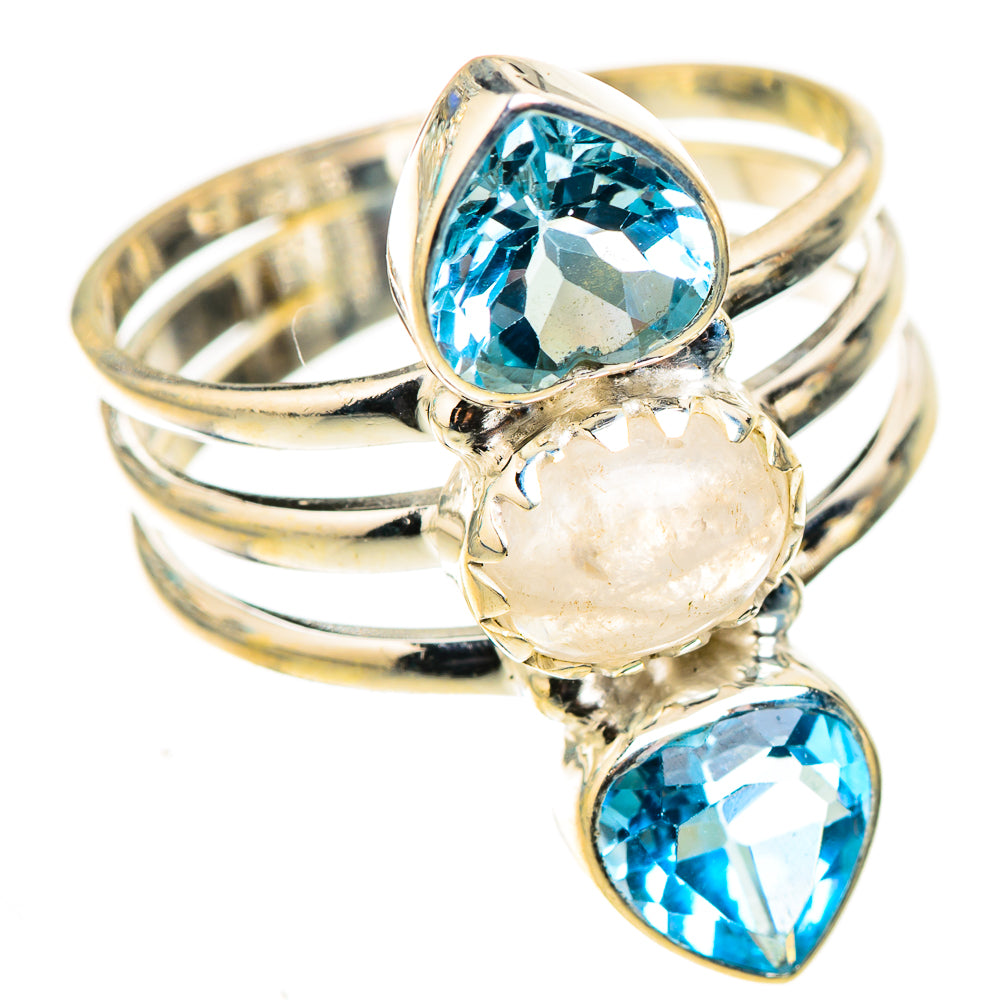 Rainbow Moonstone Rings handcrafted by Anasilvercos - RING123979 - Photo 2