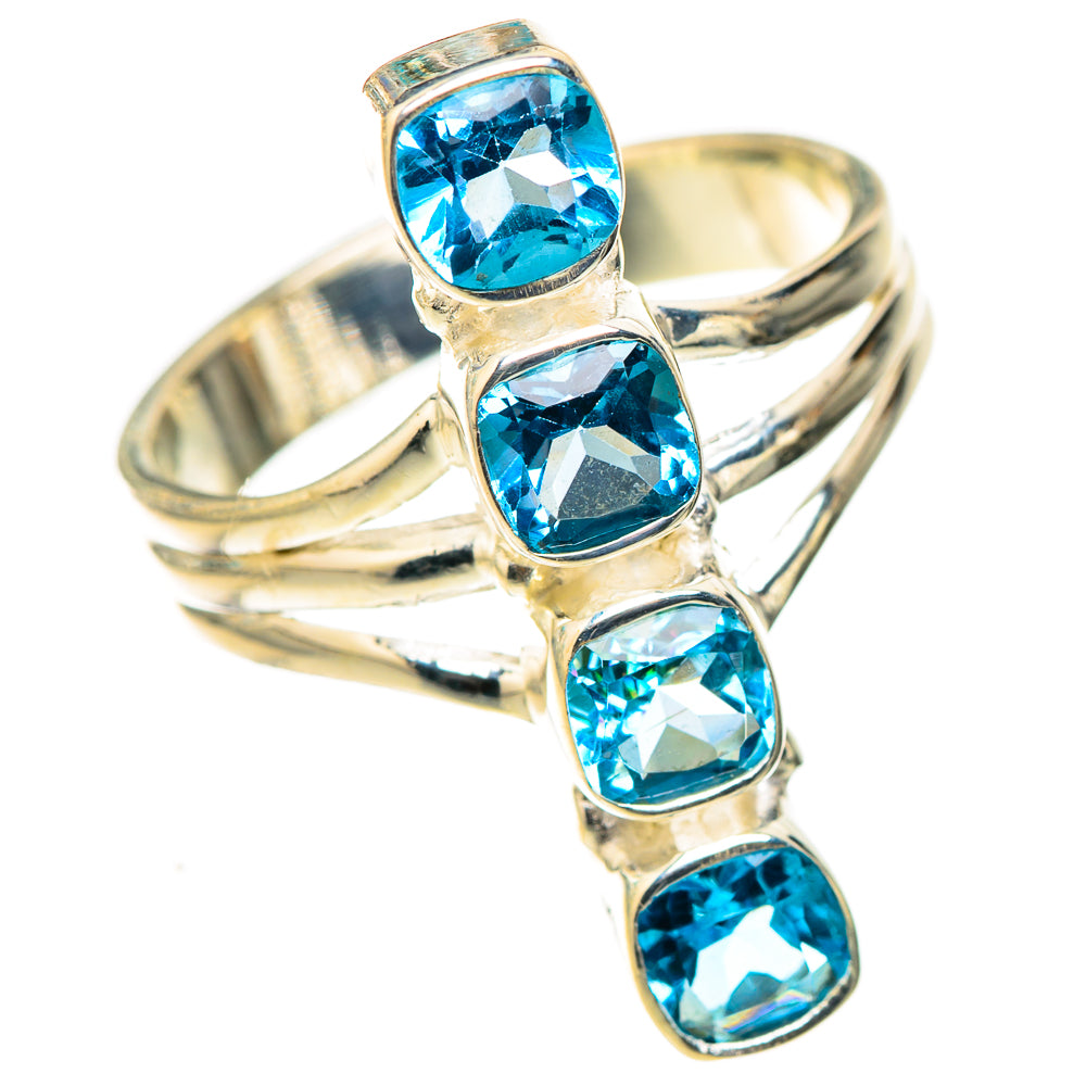 Swiss Blue Topaz Rings handcrafted by Anasilvercos - RING124002 - Photo 2