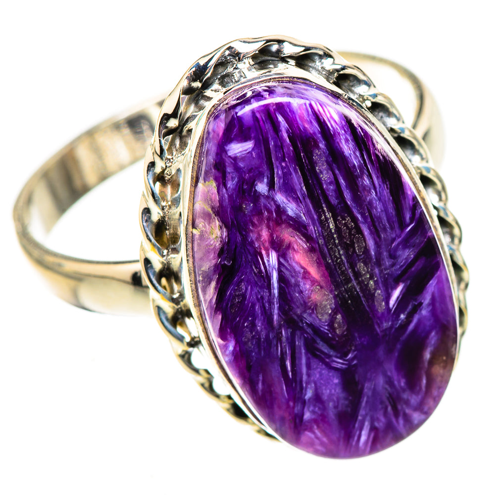 Charoite Rings handcrafted by Anasilvercos - RING124017 - Photo 2