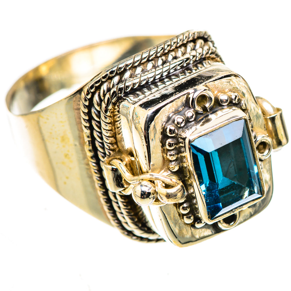 Swiss Blue Topaz Rings handcrafted by Anasilvercos - RING124029 - Photo 2