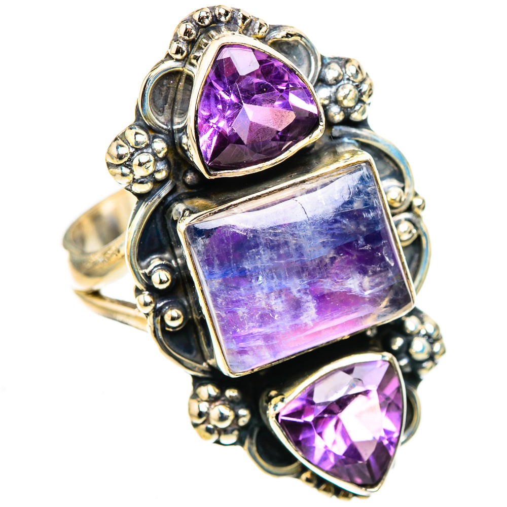 Rainbow Moonstone Rings handcrafted by Anasilvercos - RING124042 - Photo 2