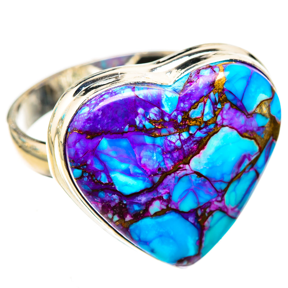 Purple Copper Composite Turquoise Rings handcrafted by Anasilvercos - RING124045 - Photo 2