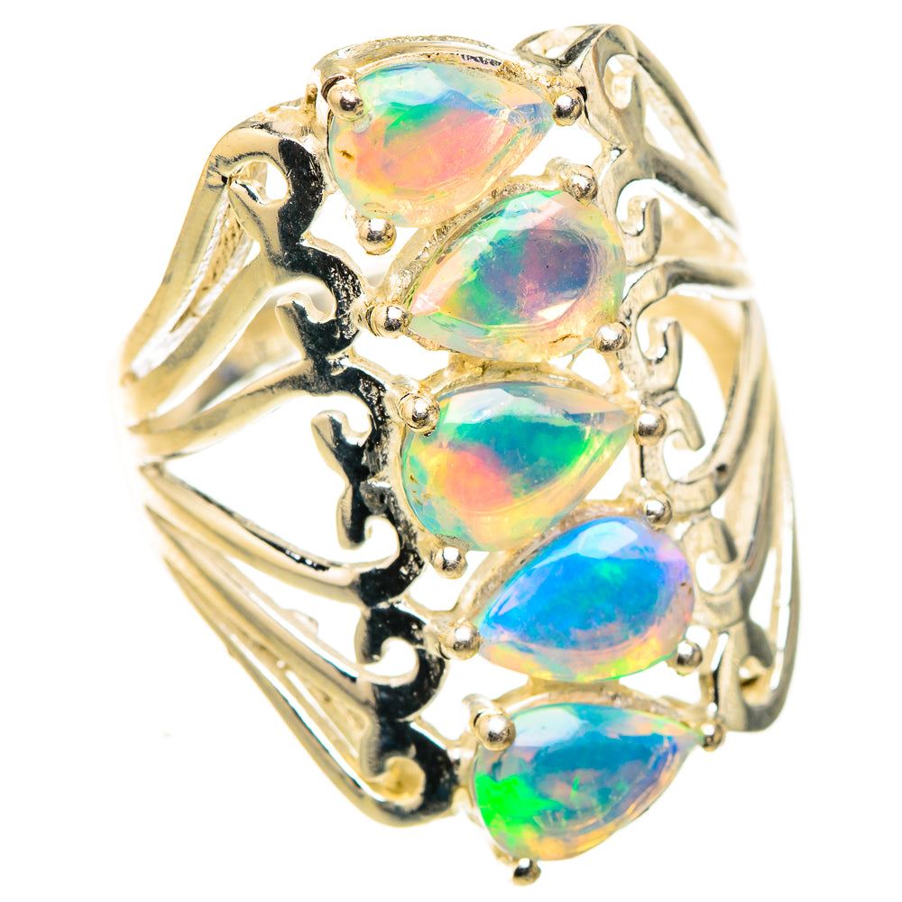 Ethiopian Opal Rings handcrafted by Anasilvercos - RING124068 - Photo 2