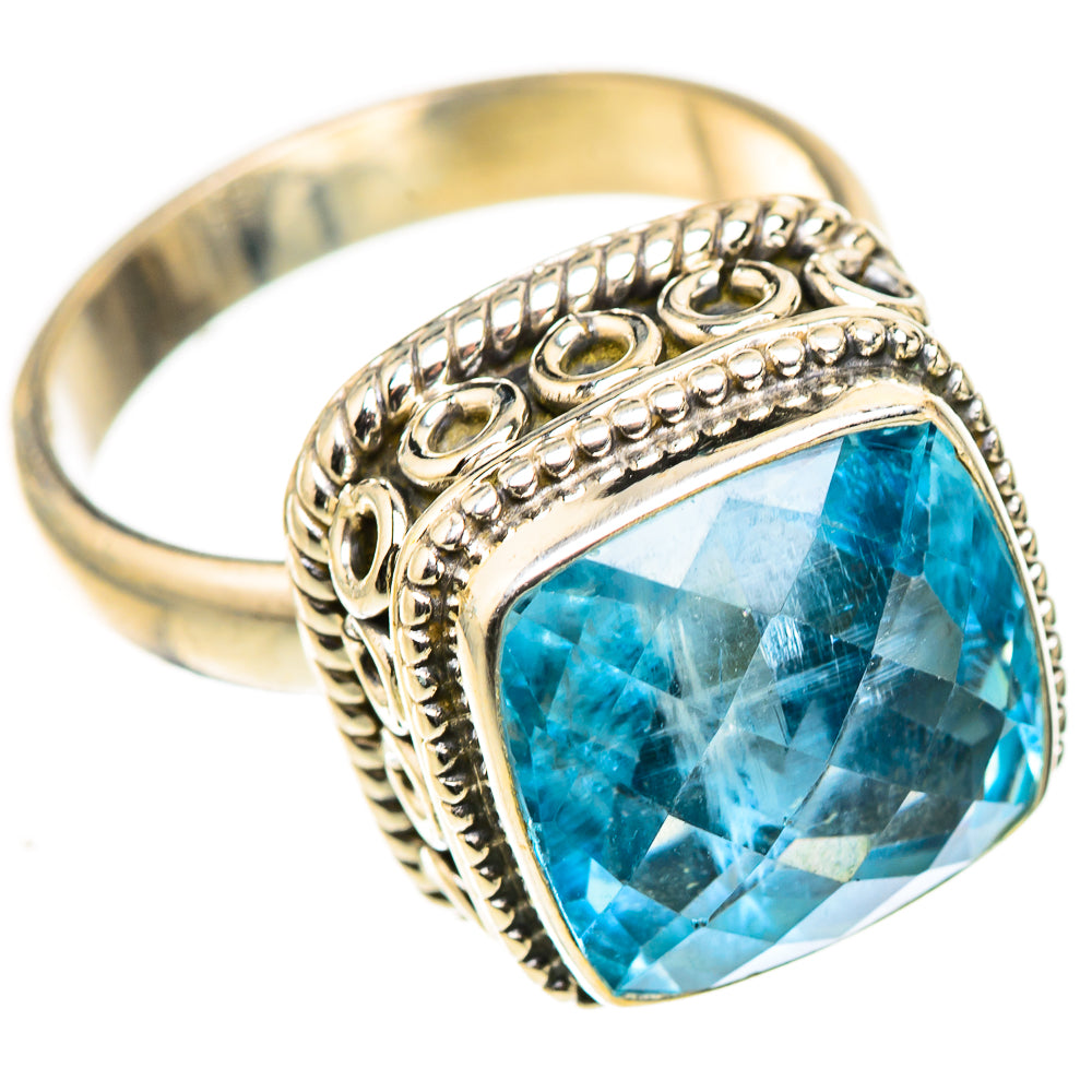 Swiss Blue Topaz Rings handcrafted by Anasilvercos - RING124076 - Photo 2
