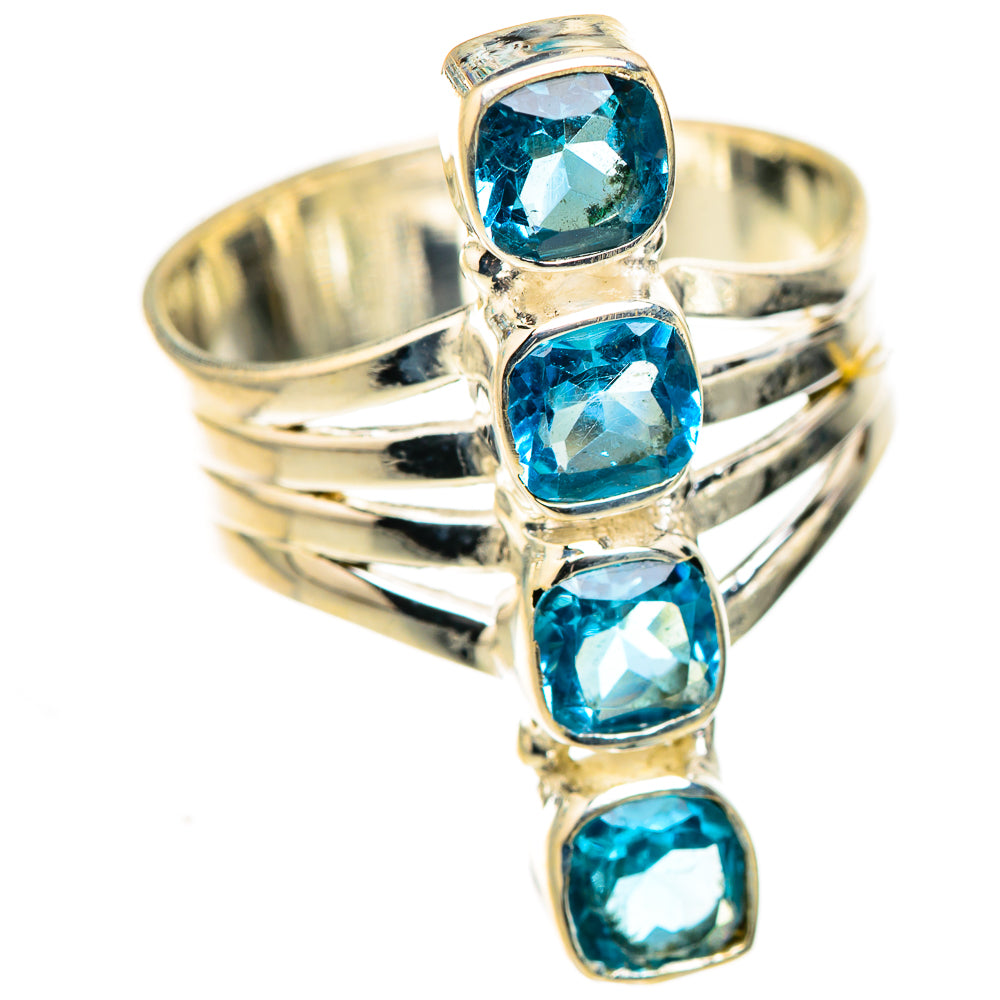 Swiss Blue Topaz Rings handcrafted by Anasilvercos - RING124078 - Photo 2