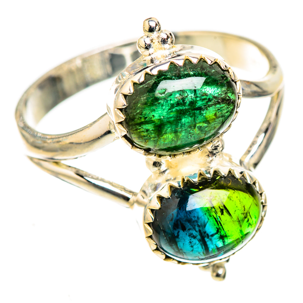 Green Tourmaline Rings handcrafted by Anasilvercos - RING124079 - Photo 2