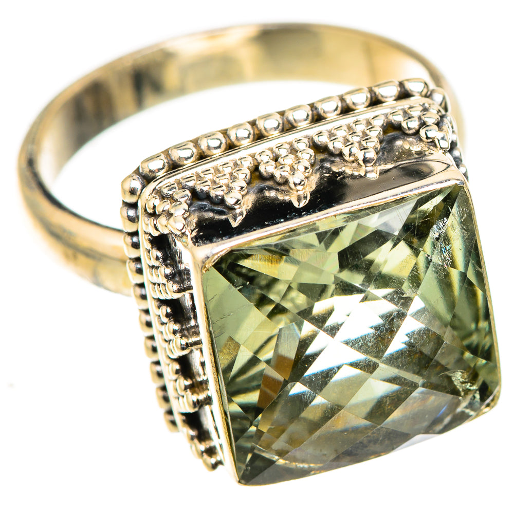 Green Amethyst Rings handcrafted by Anasilvercos - RING124080 - Photo 2