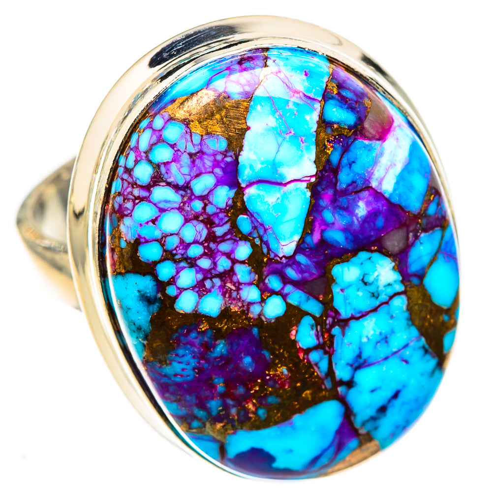 Purple Copper Composite Turquoise Rings handcrafted by Anasilvercos - RING124083 - Photo 2
