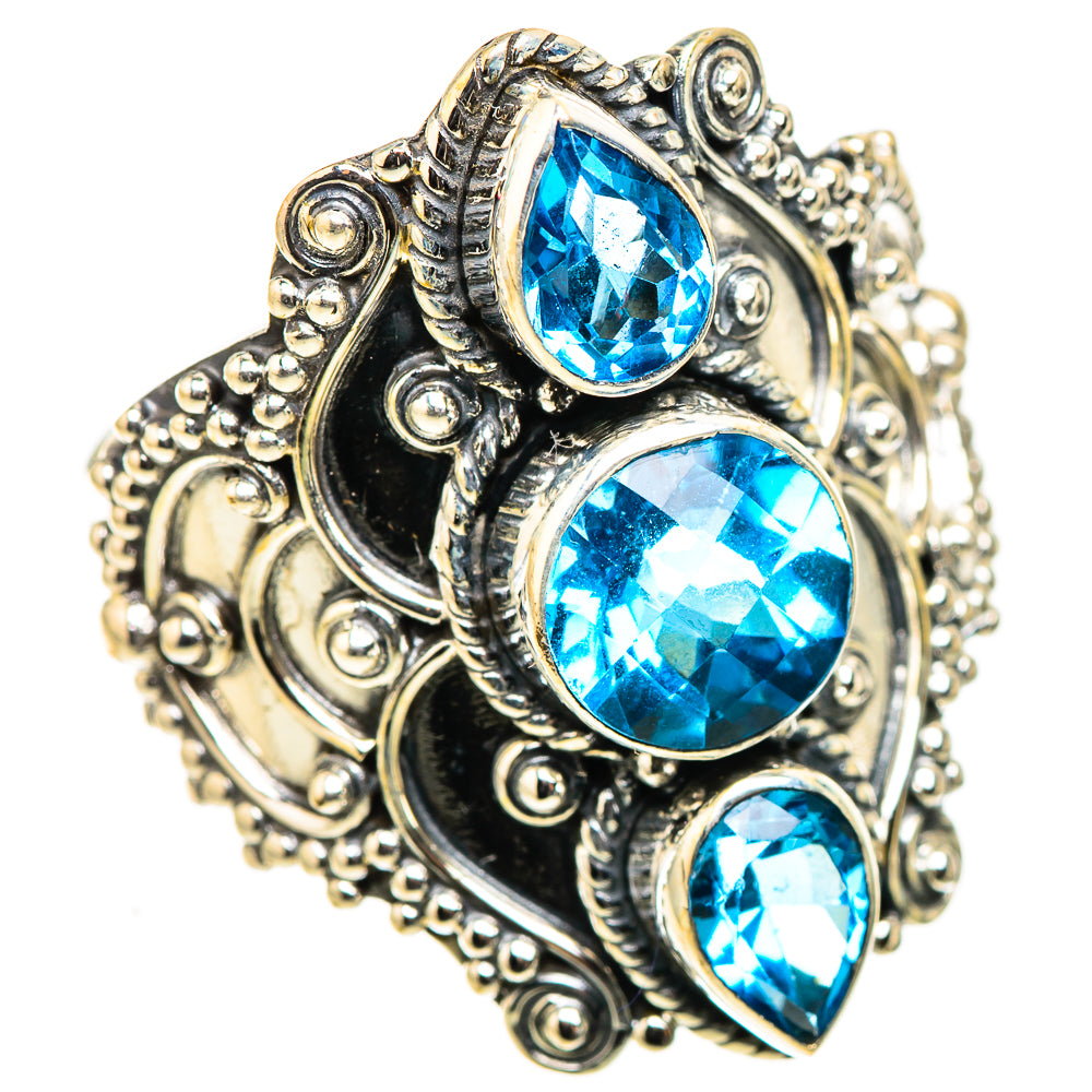 Swiss Blue Topaz Rings handcrafted by Anasilvercos - RING124100 - Photo 2