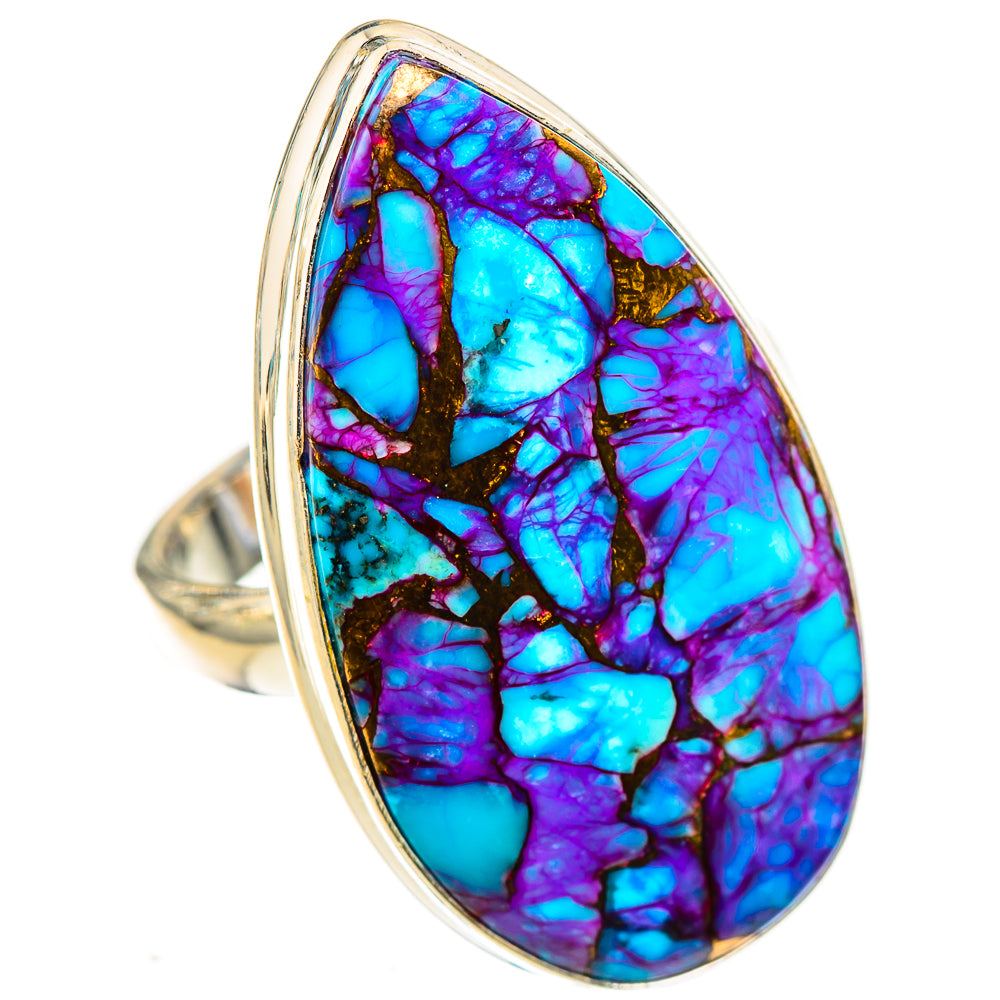 Purple Copper Composite Turquoise Rings handcrafted by Anasilvercos - RING124110 - Photo 2