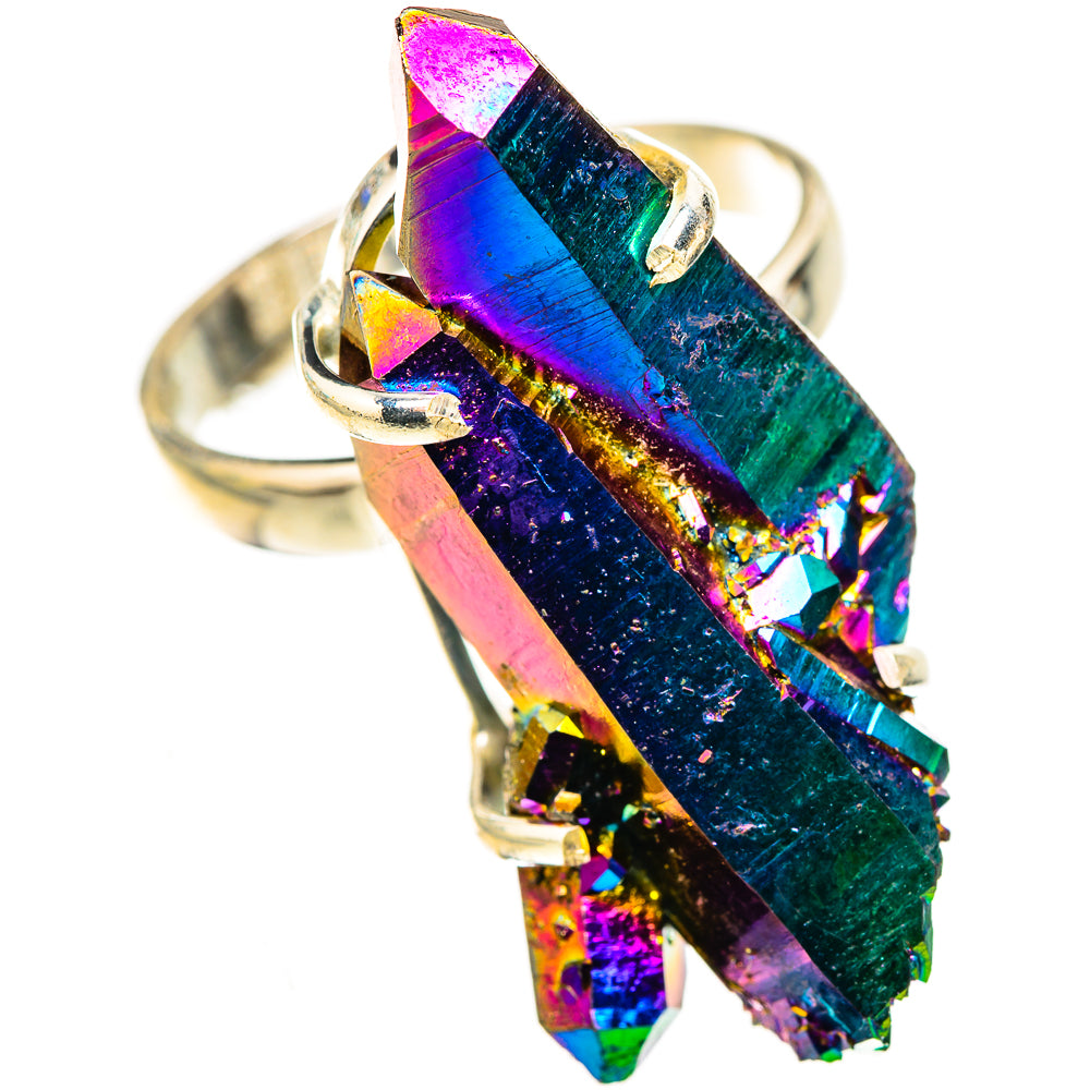Titanium Sunshine Druzy Rings handcrafted by Anasilvercos - RING124113 - Photo 2
