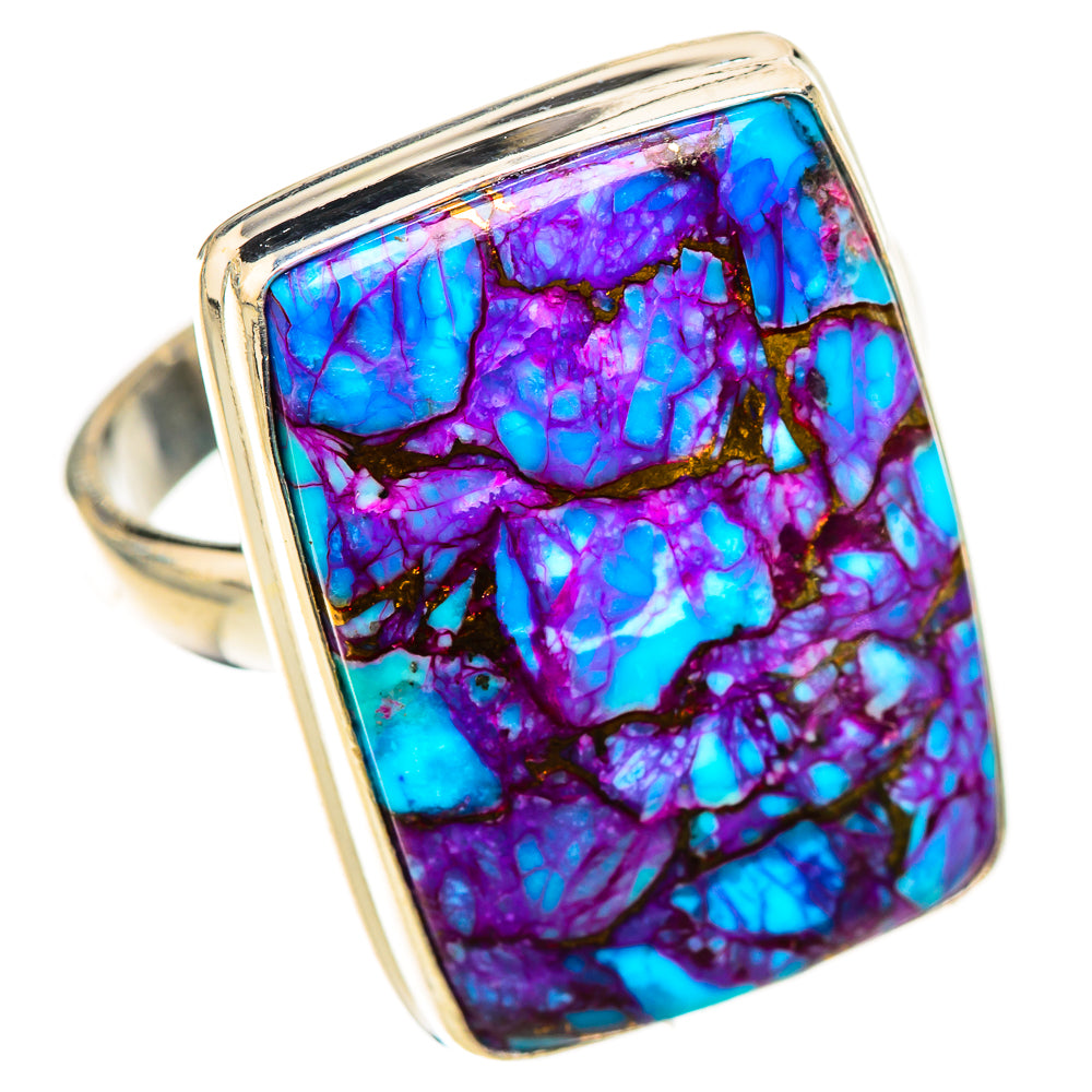 Purple Copper Composite Turquoise Rings handcrafted by Anasilvercos - RING124158 - Photo 2