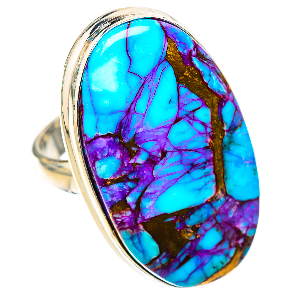 Purple Copper Composite Turquoise Rings handcrafted by Anasilvercos - RING124160 - Photo 2