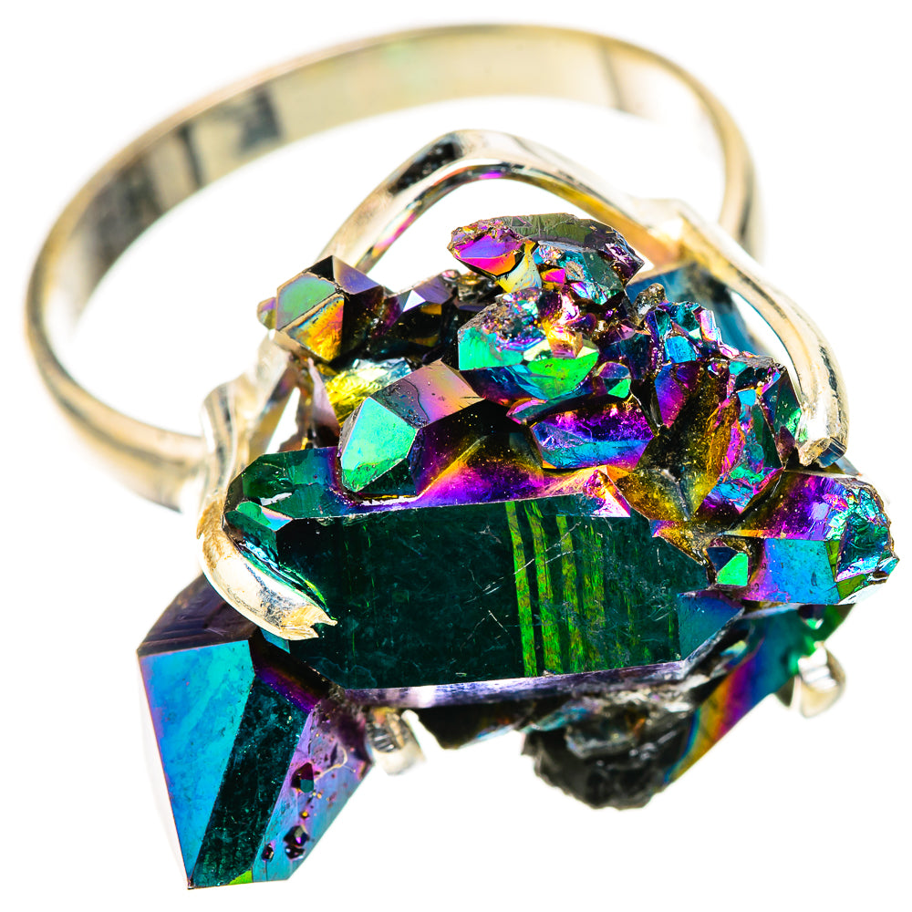 Titanium Sunshine Druzy Rings handcrafted by Anasilvercos - RING124185 - Photo 2