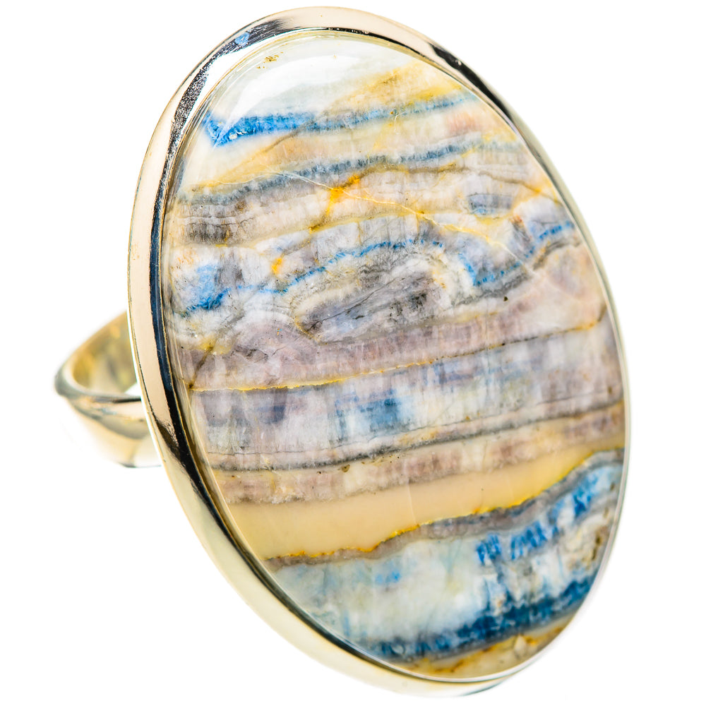 Blue Scheelite Rings handcrafted by Anasilvercos - RING124190 - Photo 2