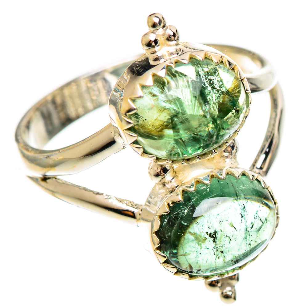 Green Tourmaline Rings handcrafted by Anasilvercos - RING124203 - Photo 2
