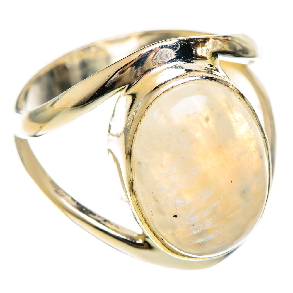 Rainbow Moonstone Rings handcrafted by Anasilvercos - RING124216 - Photo 2