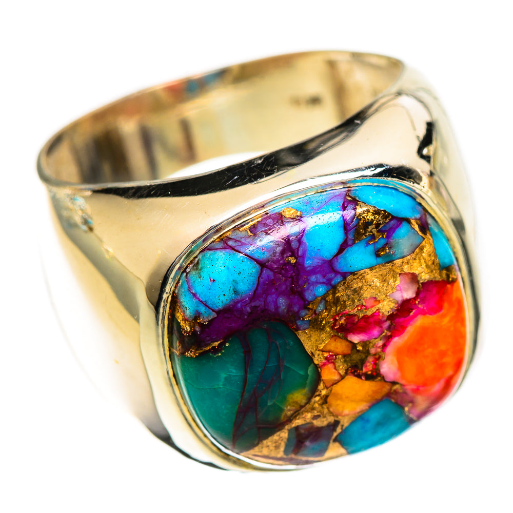 Kingman Pink Dahlia Turquoise Rings handcrafted by Anasilvercos - RING124245 - Photo 2