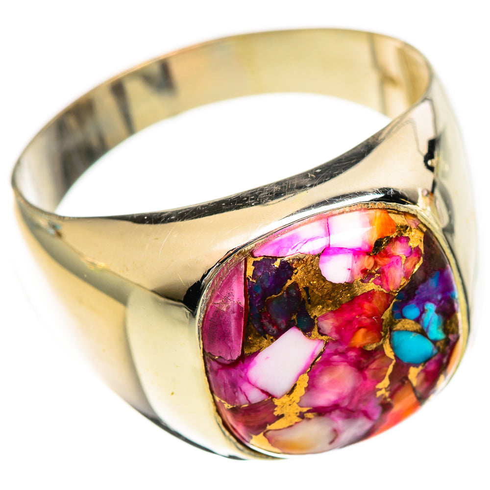 Kingman Pink Dahlia Turquoise Rings handcrafted by Anasilvercos - RING124246 - Photo 2