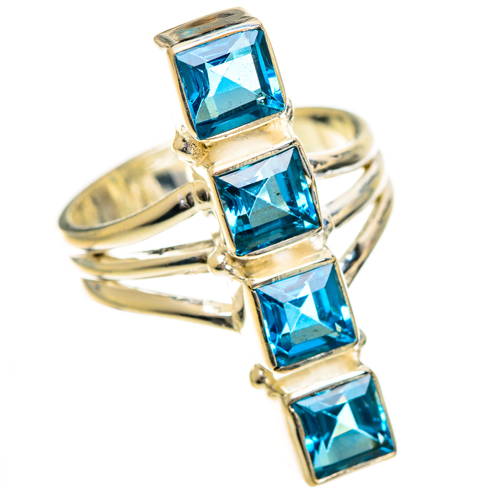 Swiss Blue Topaz Rings handcrafted by Anasilvercos - RING124251 - Photo 2