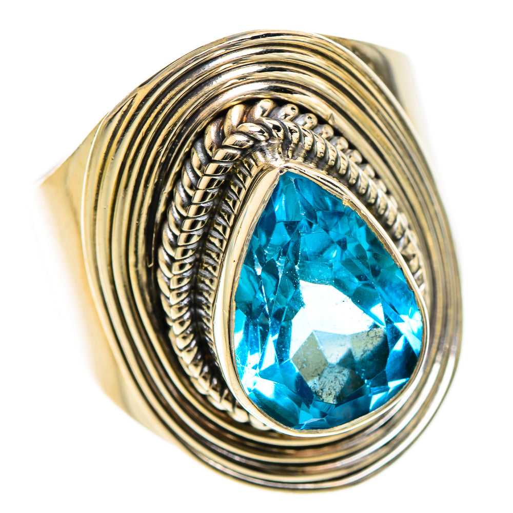 Swiss Blue Topaz Rings handcrafted by Anasilvercos - RING124255 - Photo 2