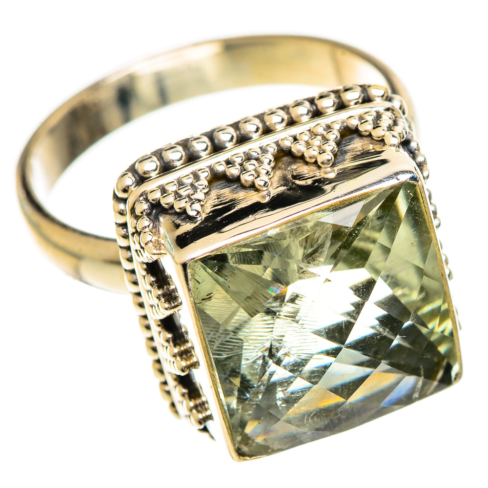Green Amethyst Rings handcrafted by Anasilvercos - RING124258 - Photo 2
