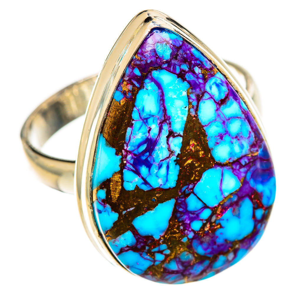 Purple Copper Composite Turquoise Rings handcrafted by Anasilvercos - RING124287 - Photo 2