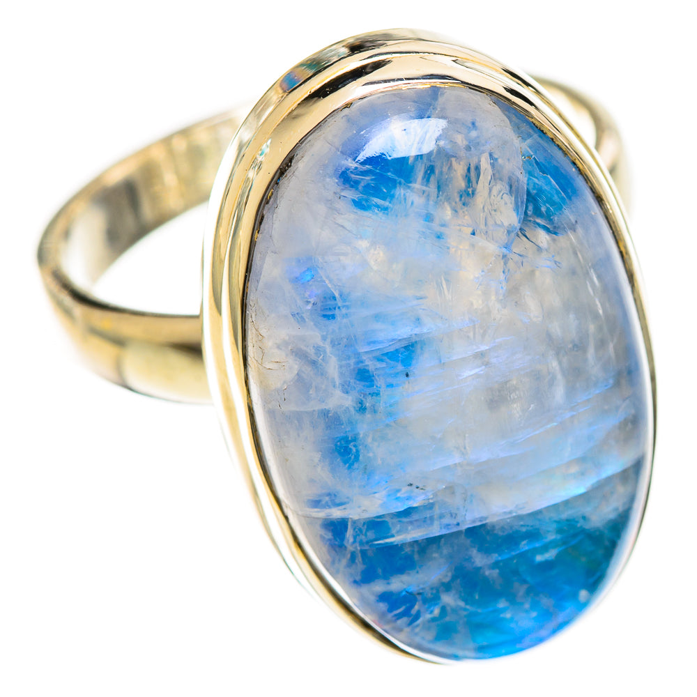Rainbow Moonstone Rings handcrafted by Anasilvercos - RING124300 - Photo 2