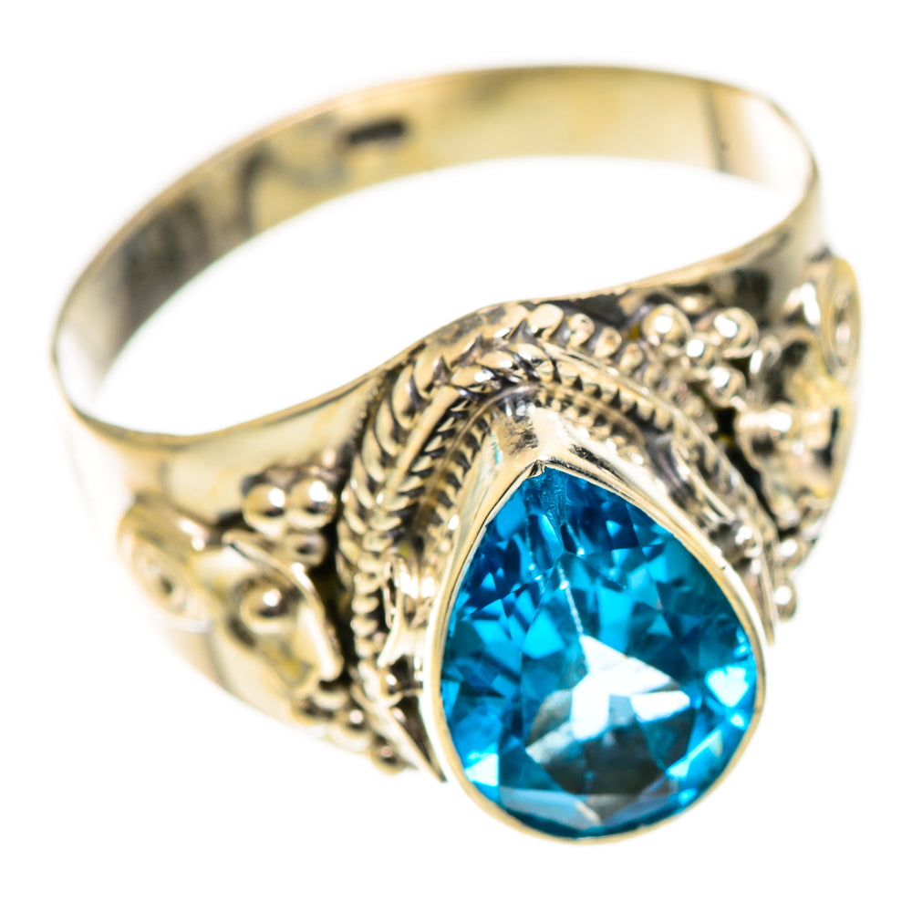Swiss Blue Topaz Rings handcrafted by Anasilvercos - RING124313 - Photo 2