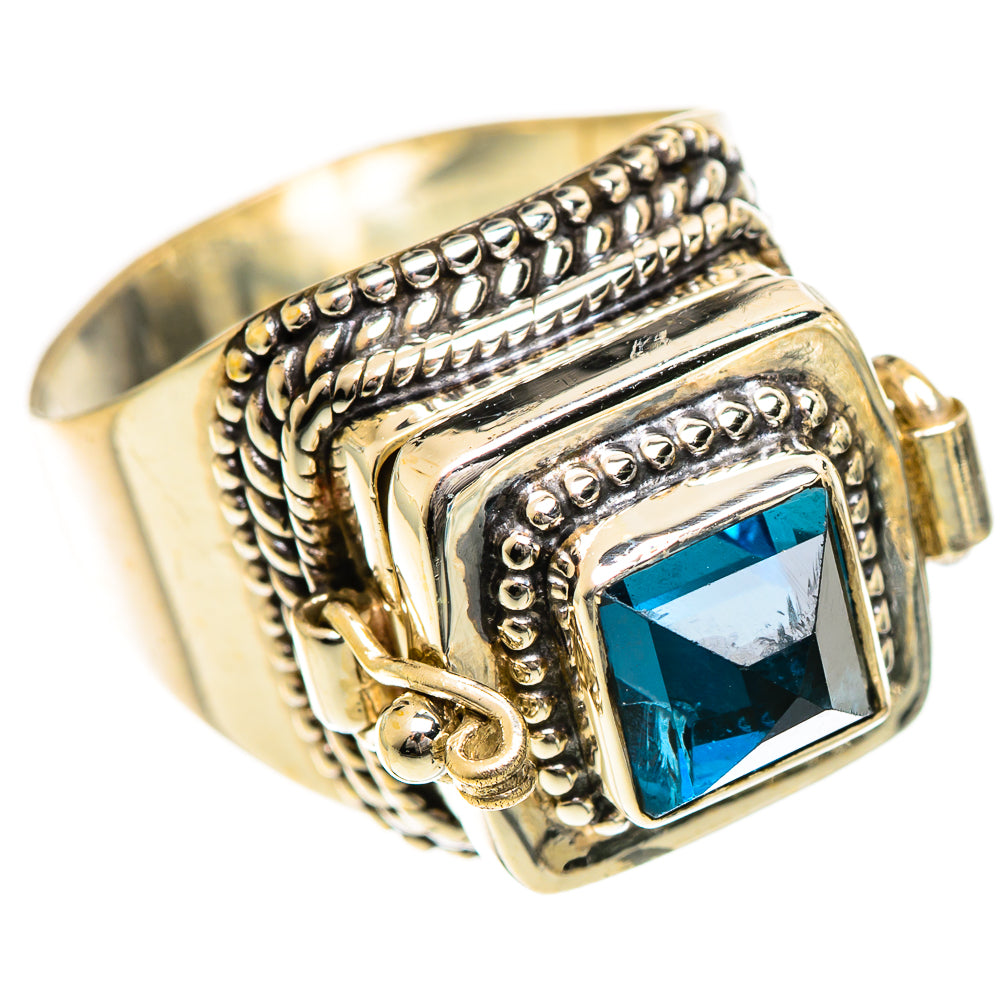 Swiss Blue Topaz Rings handcrafted by Anasilvercos - RING124315 - Photo 2